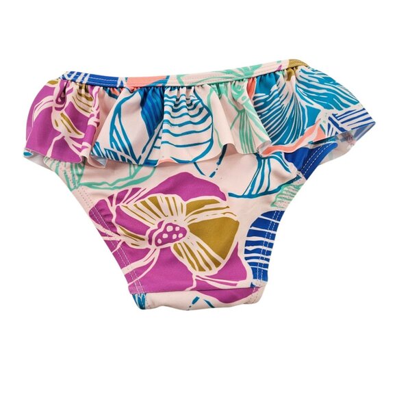 Tea Collection Girls 12-18 months Floral 2 Piece Swimsuit - Picture 7 of 10